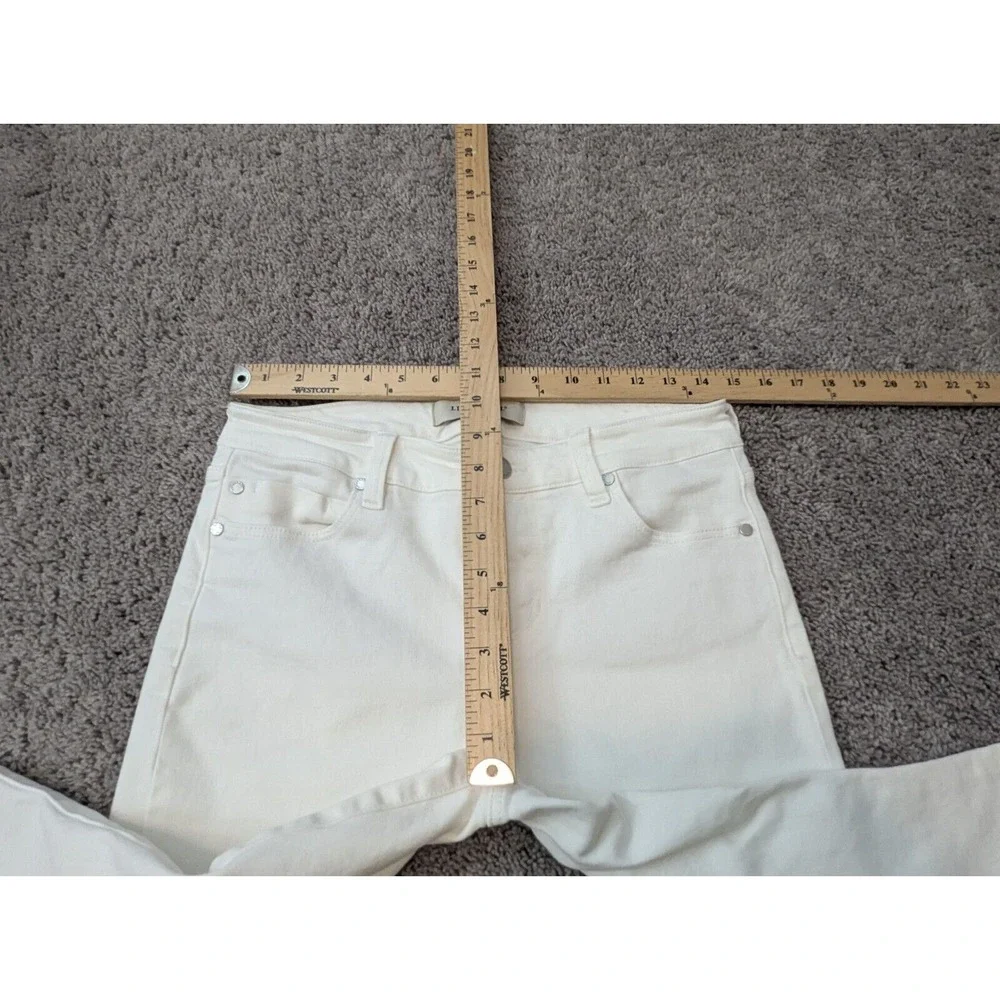 Liverpool Jeans Womens 30W Denim White Cropped‎ Casual